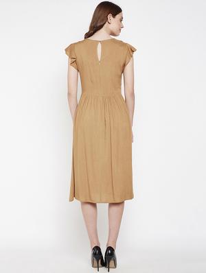 ruffle sleeved flared dress - 16274761 - Standard Image - 3
