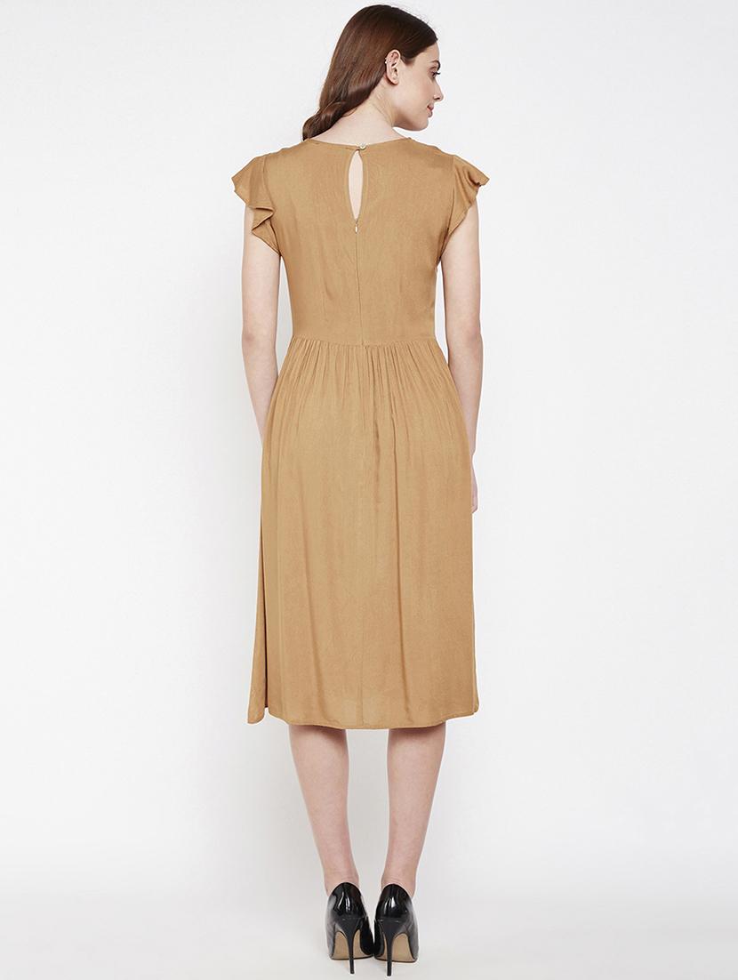 ruffle sleeved flared dress - 16274761 - Zoom Image - 3