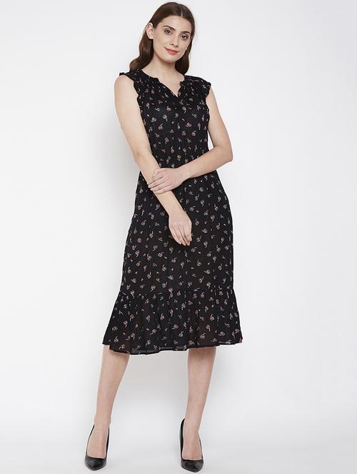 ruffled hem a-line dress - 16274762 - Very Small Image - 1