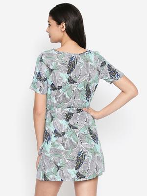tie knot tropical a-line dress - 16274796 - Standard Image - 3