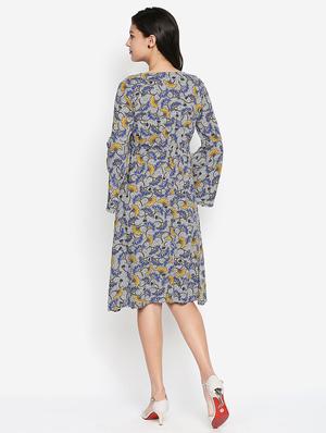 bell sleeved a-line dress - 16274799 - Standard Image - 3