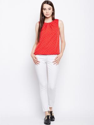 cut out detail ditsy floral top - 16274810 - Standard Image - 4