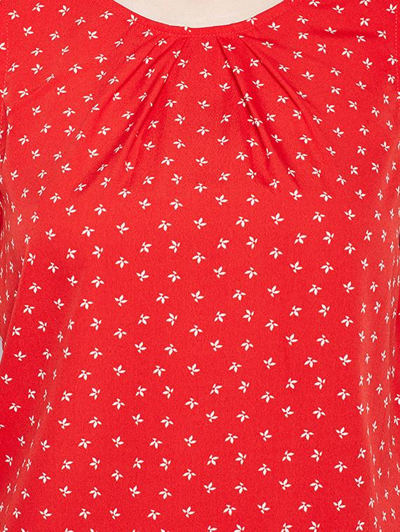 cut out detail ditsy floral top - 16274810 - Zoom Image - 5
