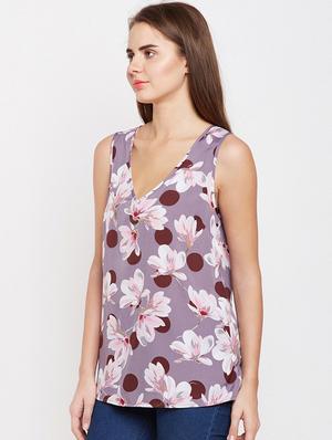 v-neck floral top - 16274819 - Standard Image - 2