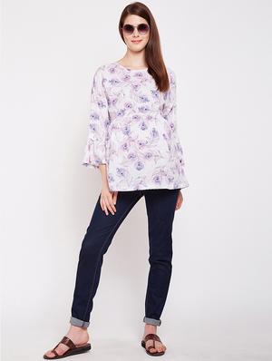 criss cross detail maternity wear top - 16274828 - Standard Image - 4