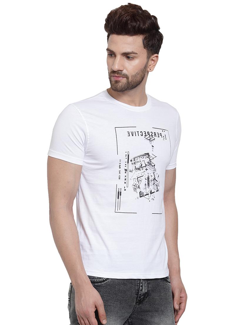 white chest print t-shirt - 16275051 - Zoom Image - 2