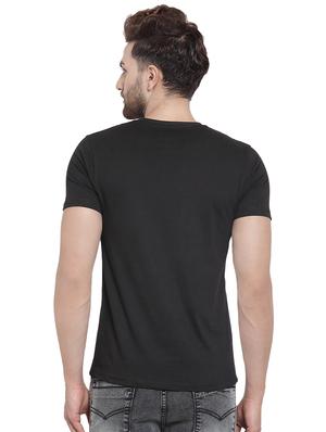 black chest print t-shirt - 16275052 - Standard Image - 3