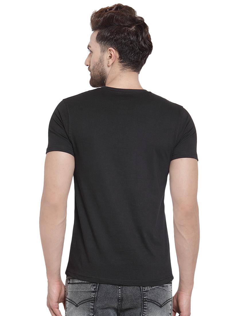 black chest print t-shirt - 16275052 - Zoom Image - 3