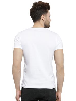 white chest print t-shirt - 16275053 - Standard Image - 3