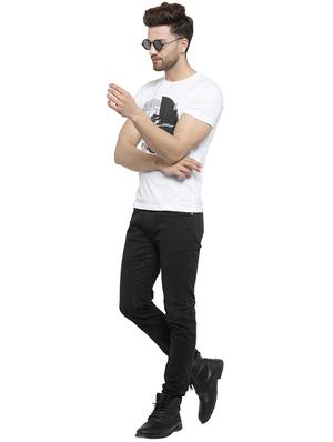 white chest print t-shirt - 16275053 - Standard Image - 4