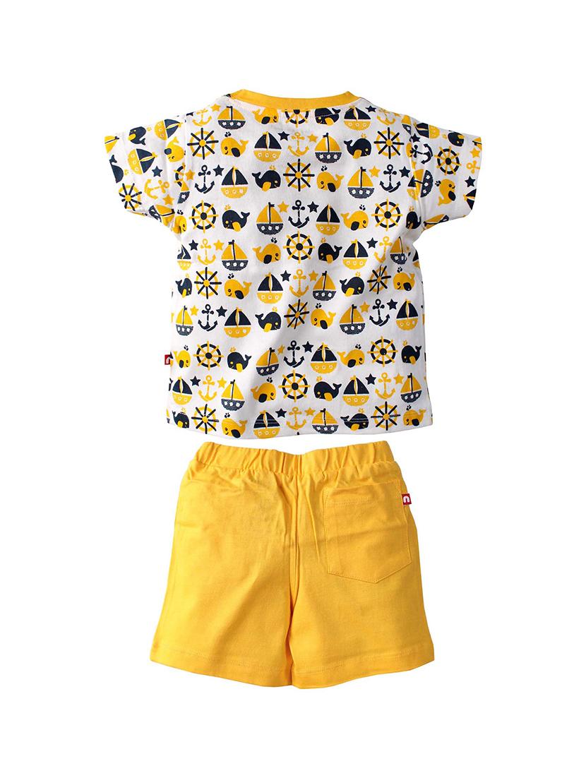 white cotton shorts set - 16275064 - Zoom Image - 2