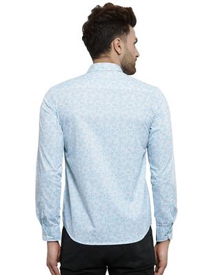 blue floral printed casual shirt - 16275215 - Standard Image - 3