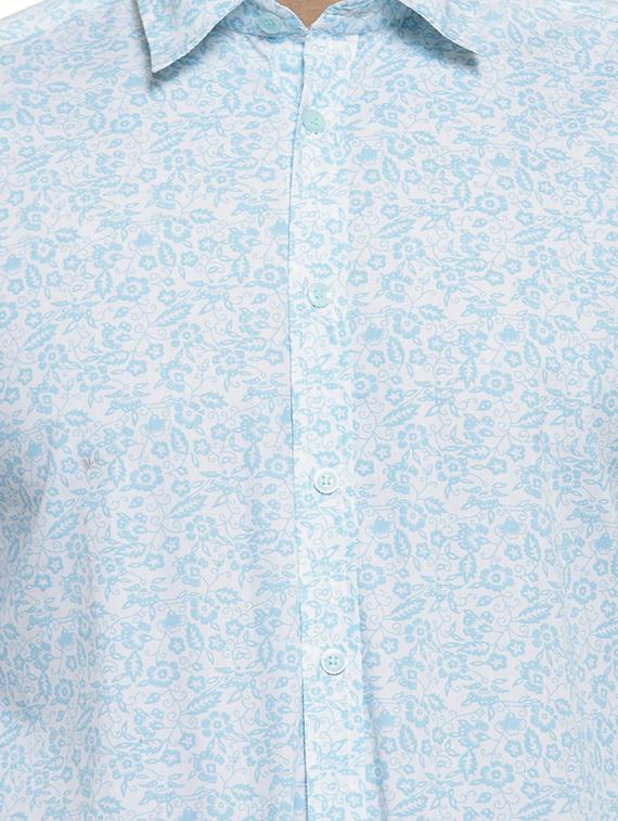 blue floral printed casual shirt - 16275215 - Zoom Image - 5