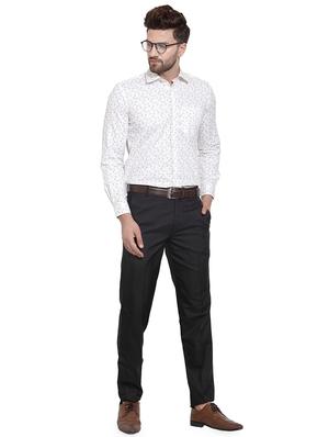 white printed formal shirt - 16275217 - Standard Image - 4