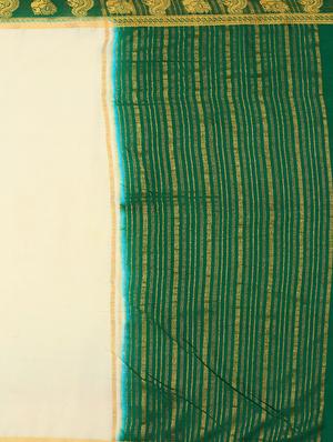 contrast mysore silk saree with blouse - 16275540 - Standard Image - 4