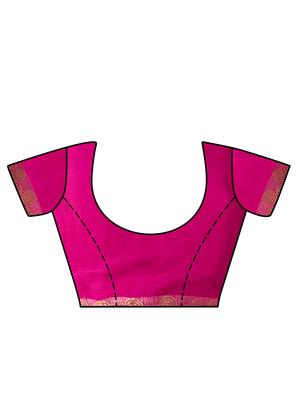 paisley kanjivaram saree with blouse - 16275578 - Standard Image - 3