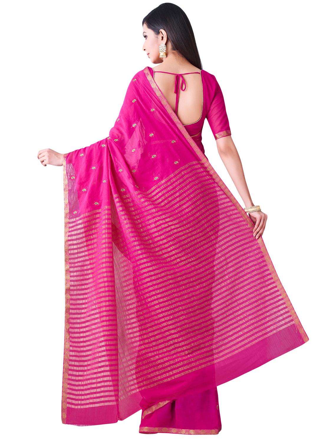 paisley kanjivaram saree with blouse - 16275578 - Zoom Image - 2
