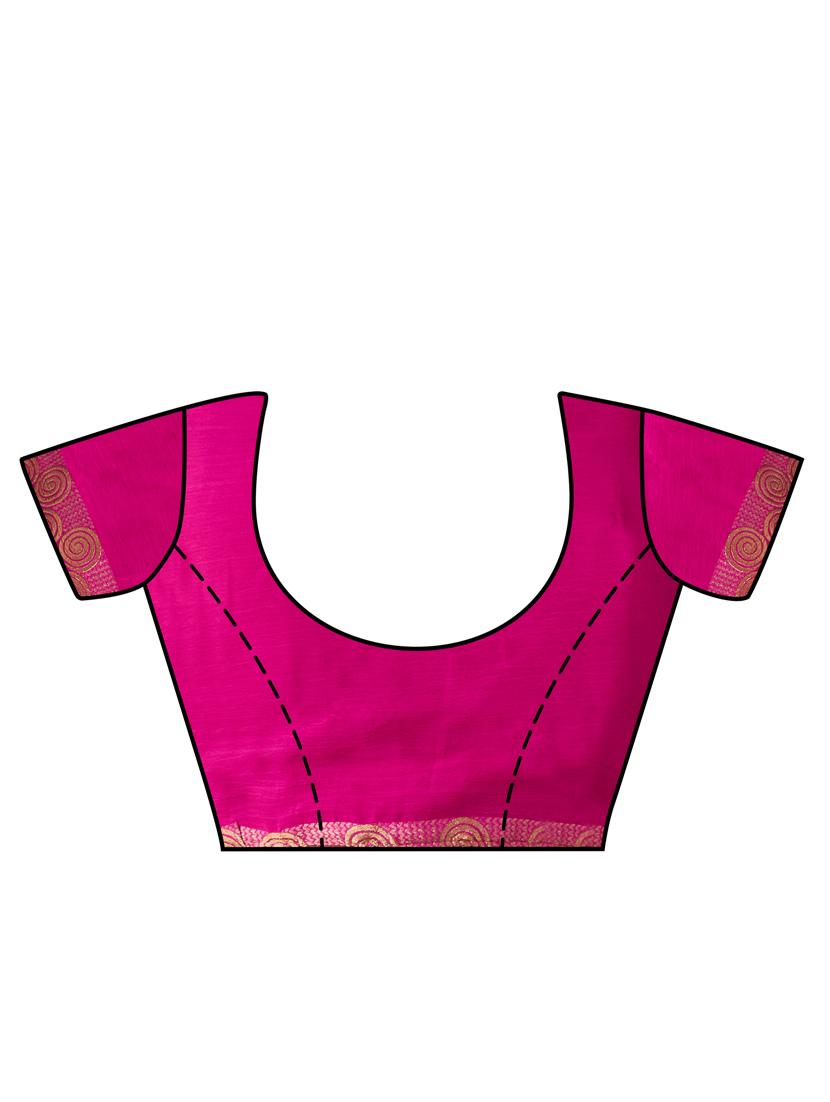 paisley kanjivaram saree with blouse - 16275578 - Zoom Image - 3