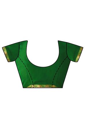 embroidered kanjivaram saree with blouse - 16275585 - Standard Image - 3