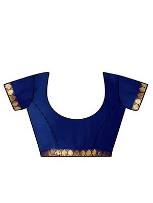 embroidered kanjivaram saree with blouse - 16275590 - Standard Image - 3