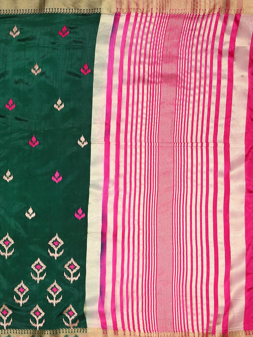 bordered kanjivaram saree with blouse - 16275594 - Zoom Image - 4