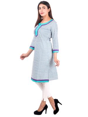 ditsy floral straight kurta - 16276007 - Standard Image - 2