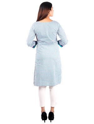 ditsy floral straight kurta - 16276007 - Standard Image - 3