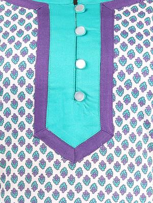 ditsy floral straight kurta - 16276007 - Standard Image - 4