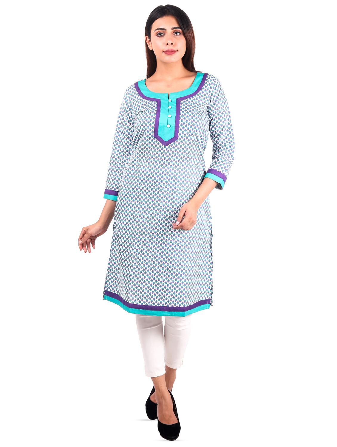 ditsy floral straight kurta - 16276007 - Zoom Image - 1
