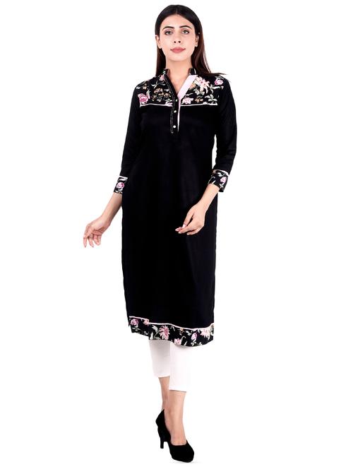 floral printed straight kurta - 16276008 - Standard Image - 1