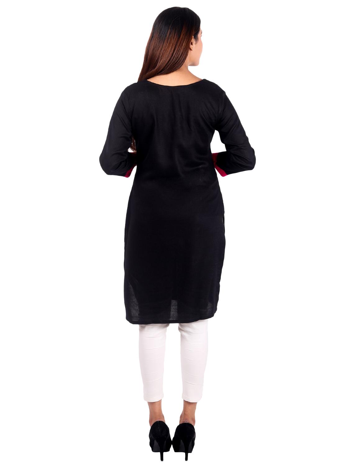embroidered straight kurta - 16276018 - Zoom Image - 3