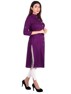 solid straight kurta - 16276020 - Standard Image - 2