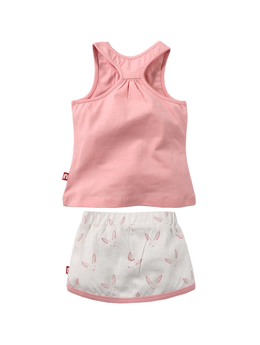pink cotton skirt top set - 16276196 - Zoom Image - 2