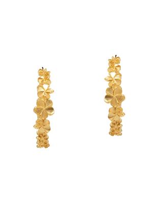 gold brass hoop earring - 16276322 - Standard Image - 2