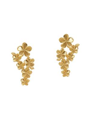 gold brass drop earring - 16276324 - Standard Image - 2
