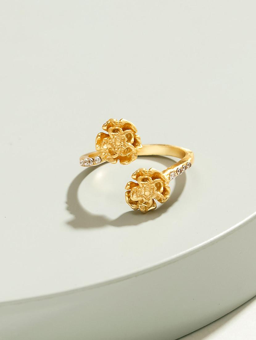 gold brass finger ring - 16276350 - Zoom Image - 1