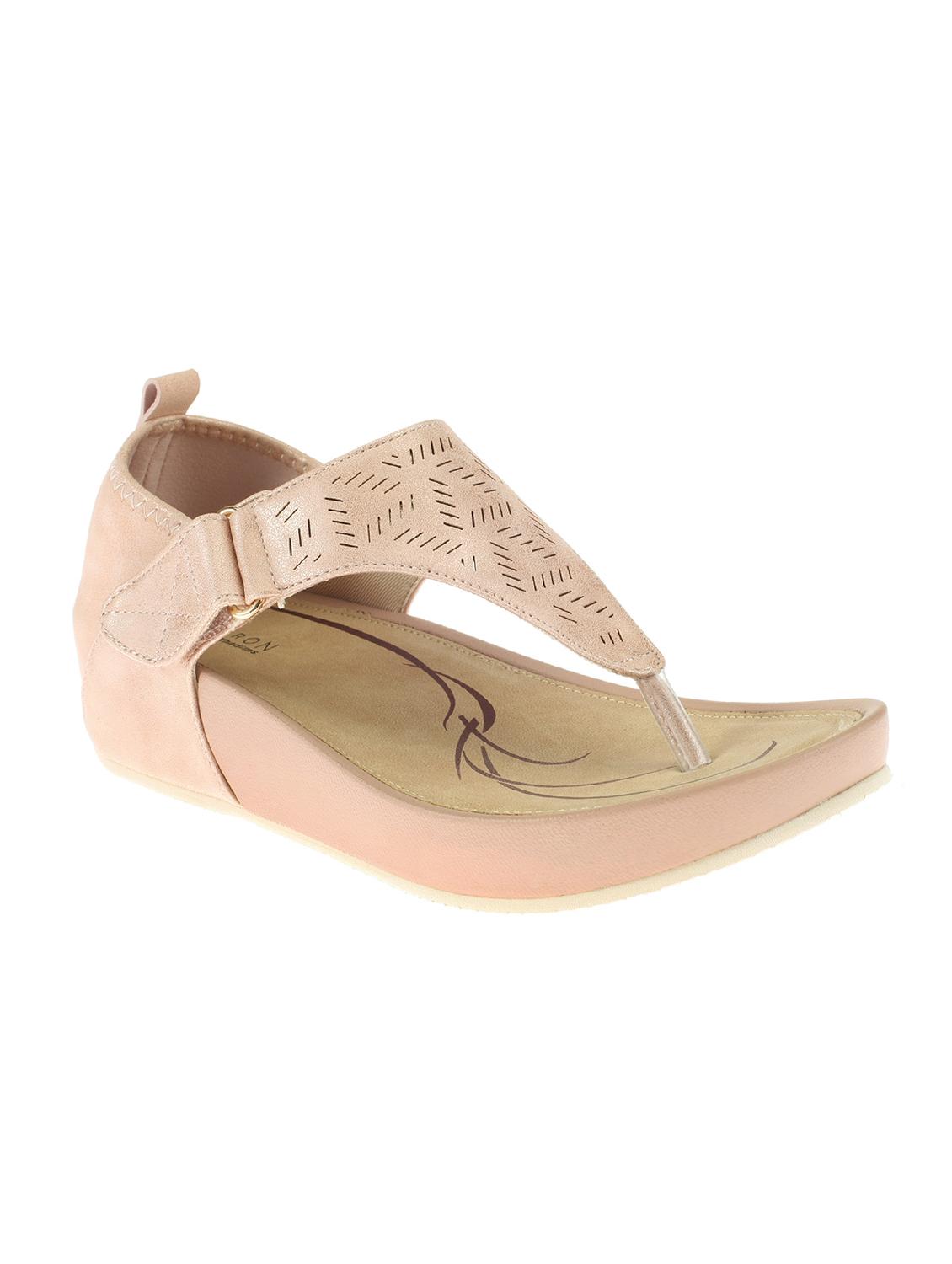 pink leatherette back strap sandals - 16277813 - Zoom Image - 1