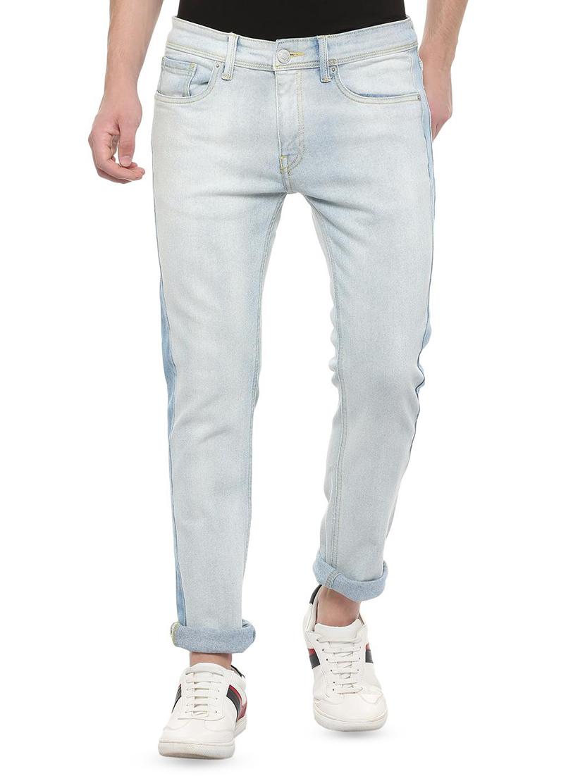 blue cotton plain jeans - 16278038 - Zoom Image - 1