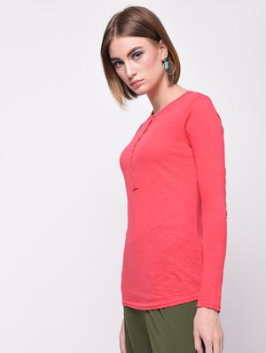 long sleeved henley tee - 16278138 - Standard Image - 2