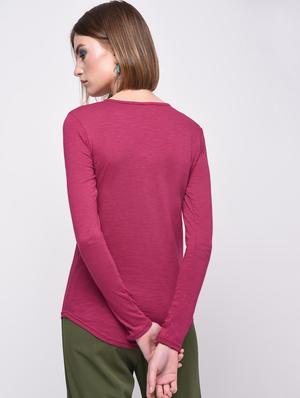 long sleeved henley top - 16278139 - Standard Image - 3