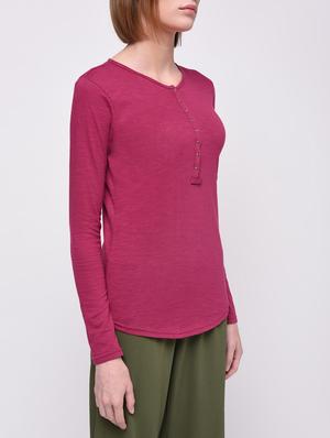 long sleeved henley top - 16278139 - Standard Image - 4