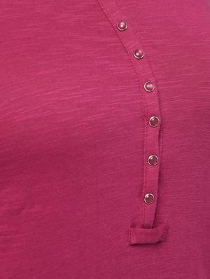 long sleeved henley top - 16278139 - Standard Image - 6