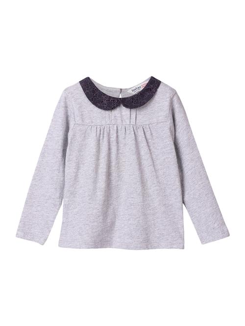 pintuck detail peter pan neck top - 16279261 - Standard Image - 1