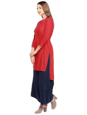 solid high-low kurta - 16279569 - Standard Image - 2