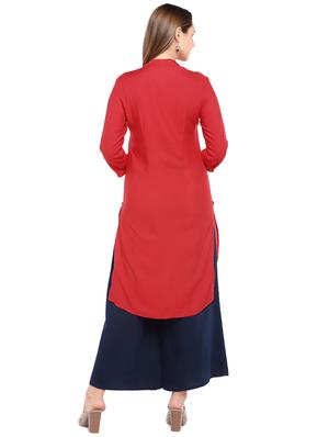solid high-low kurta - 16279569 - Standard Image - 3