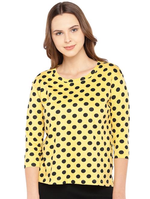 round neck polka dots top - 16279664 - Standard Image - 1