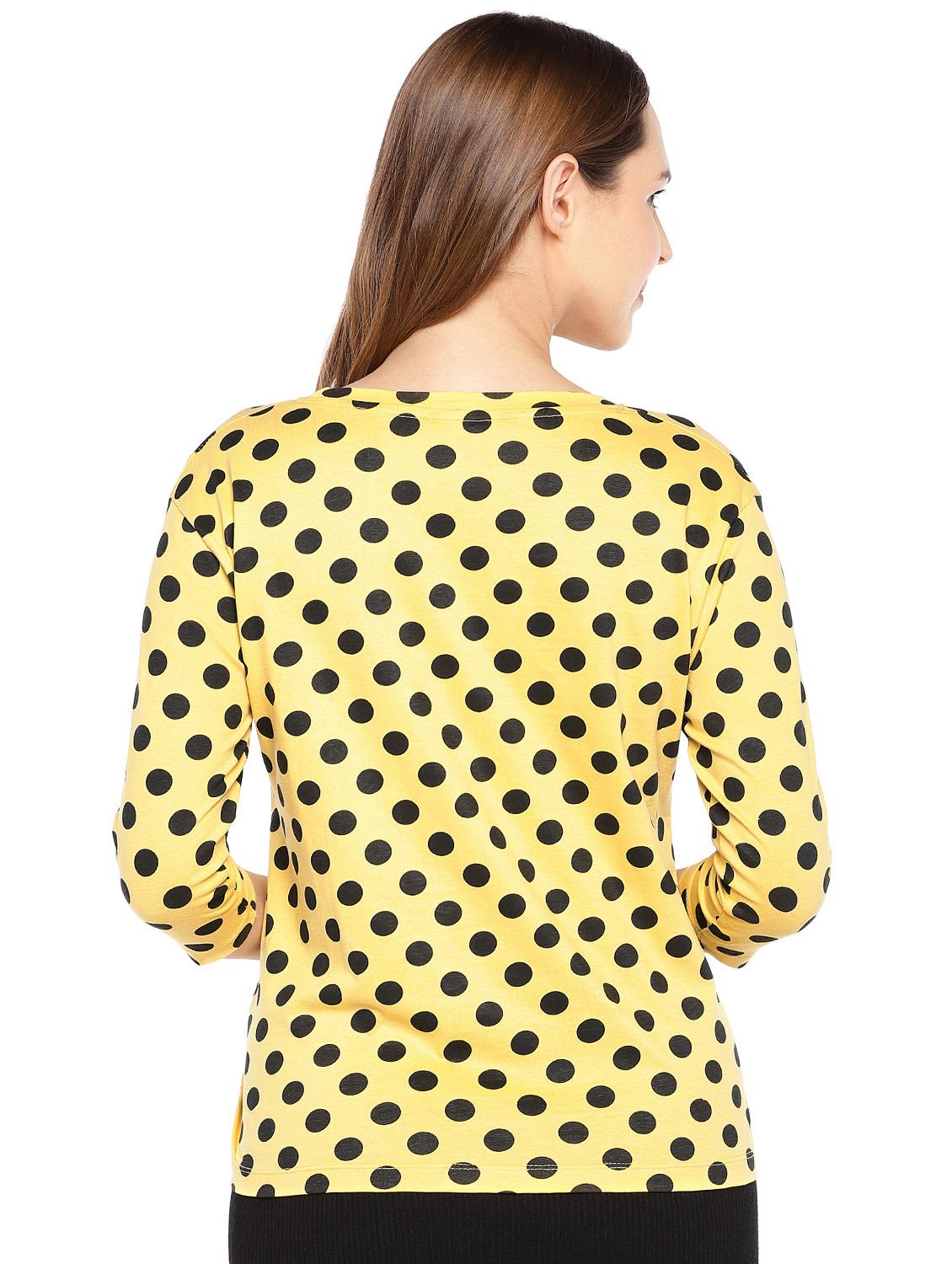 round neck polka dots top - 16279664 - Zoom Image - 3