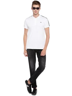 white solid polo t-shirt - 16279754 - Standard Image - 4