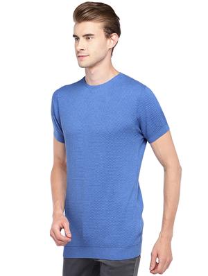 blue solid t-shirt - 16279760 - Standard Image - 2
