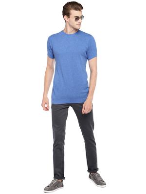 blue solid t-shirt - 16279760 - Standard Image - 4